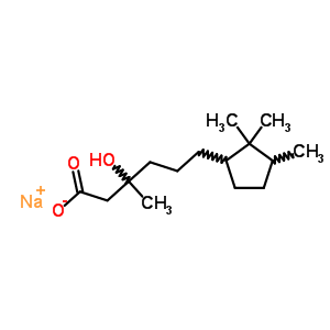 β-hydroxy-β,2,2,3-tetramethylcyclopentanehexanoic acid sodium saltStructure,57272-28-3Structure β-hydroxy-β,2,2,3-tetramethylcyclopentanehexanoic acid sodium salt Structure,57272-28-3Structure