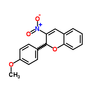 2-(4-Methoxyphenyl)-3-nitro-2h-chromeneStructure,57544-02-2Structure 2-(4-Methoxyphenyl)-3-nitro-2h-chromene Structure,57544-02-2Structure