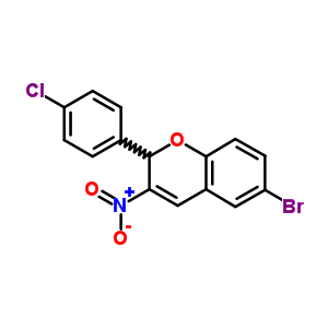 6-Bromo-2-(4-chlorophenyl)-3-nitro-2h-1-benzopyranStructure,57544-18-0Structure 6-Bromo-2-(4-chlorophenyl)-3-nitro-2h-1-benzopyran Structure,57544-18-0Structure