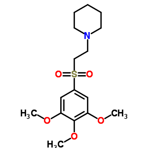 Piperidine,1-(2-(3,4,5-trimethoxyphenyl)sulfonylethyl)-Structure,57554-04-8Structure Piperidine,1-(2-(3,4,5-trimethoxyphenyl)sulfonylethyl)- Structure,57554-04-8Structure
