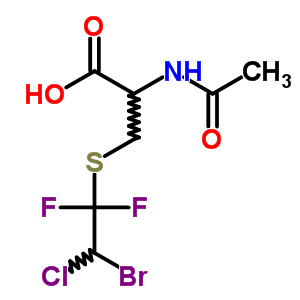 N-acetyl-s-(2-bromo-2-chloro-1,1-difluoroethyl)-l-cysteineStructure,57596-70-0Structure N-acetyl-s-(2-bromo-2-chloro-1,1-difluoroethyl)-l-cysteine Structure,57596-70-0Structure