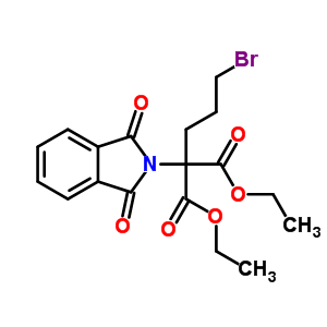 Propanedioic acid,2-(3-bromopropyl)-2-(1,3-dihydro-1,3-dioxo-2h-isoindol-2-yl)-, 1,3-diethylesterStructure,57616-02-1Structure Propanedioic acid,2-(3-bromopropyl)-2-(1,3-dihydro-1,3-dioxo-2h-isoindol-2-yl)-, 1,3-diethylester Structure,57616-02-1Structure