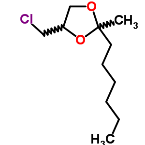 4-(Chloromethyl)-2-hexyl-2-methyl-1,3-dioxolaneStructure,57840-72-9Structure 4-(Chloromethyl)-2-hexyl-2-methyl-1,3-dioxolane Structure,57840-72-9Structure