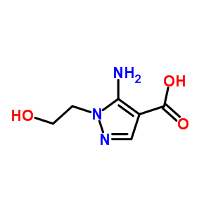5-Amino-1-(2-hydroxyethyl)pyrazole-4-carboxylic acid Structure,58046-50-7Structure