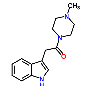 2-(1H-吲哚-3-基)-1-(4-甲基-1-哌嗪)-乙酮結(jié)構式_58106-90-4結(jié)構式