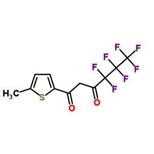 4,4,5,5,6,6,6-Heptafluoro-1-(5-methylthiophen-2-yl)hexane-1,3-dioneStructure,582-74-1Structure 4,4,5,5,6,6,6-Heptafluoro-1-(5-methylthiophen-2-yl)hexane-1,3-dione Structure,582-74-1Structure