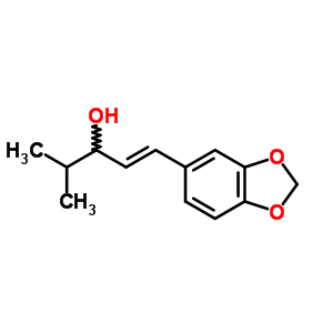 1-(3,4-Methylenedioxyphenyl)-4-methyl-1-penten-3-olStructure,58344-86-8Structure 1-(3,4-Methylenedioxyphenyl)-4-methyl-1-penten-3-ol Structure,58344-86-8Structure