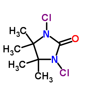 1,3-二氯-4,4,5,5-四甲基-2-咪唑啉酮結(jié)構(gòu)式_58816-20-9結(jié)構(gòu)式