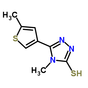 4-Methyl-5-(5-methylthien-3-yl)-4H-1,2,4-triazole-3-thiolStructure,588685-90-9Structure 4-Methyl-5-(5-methylthien-3-yl)-4H-1,2,4-triazole-3-thiol Structure,588685-90-9Structure