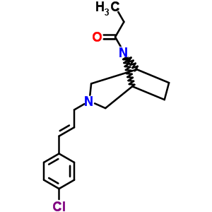3-[3-(P-氯苯基)烯丙基]-8-丙?；?3,8-二氮雜雙環(huán)[3.2.1]辛烷結構式_59038-08-3結構式