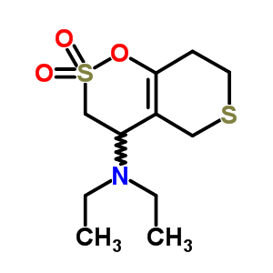 N,N-二乙基-9,9-二氧代-10-噁-4,9$l^{6}-二硫雜雙環(huán)[4.4.0]-11-癸烯-7-胺結(jié)構(gòu)式_59579-88-3結(jié)構(gòu)式