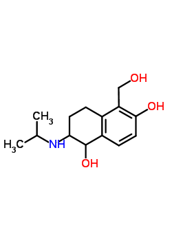 5-Hydroxymethyl-6-hydroxy-2-isopropylamino-1,2,3,4-tetrahydronaphthalene-1-olStructure,59606-05-2Structure 5-Hydroxymethyl-6-hydroxy-2-isopropylamino-1,2,3,4-tetrahydronaphthalene-1-ol Structure,59606-05-2Structure