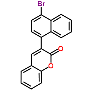 2H-1-benzopyran-2-one,3-(4-bromo-1-naphthalenyl)-Structure,59776-62-4Structure 2H-1-benzopyran-2-one,3-(4-bromo-1-naphthalenyl)- Structure,59776-62-4Structure