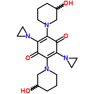 2,5-Cyclohexadiene-1,4-dione, 2,5-bis (1-aziridinyl)-3, 6-bis(3-hydroxy-1-piperidinyl)-Structure,59886-42-9Structure 2,5-Cyclohexadiene-1,4-dione, 2,5-bis (1-aziridinyl)-3, 6-bis(3-hydroxy-1-piperidinyl)- Structure,59886-42-9Structure