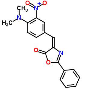 4-(4’-Dimethylamino-3’-nitro)benzylidene-2-phenyloxazolin-5-oneStructure,59935-38-5Structure 4-(4’-Dimethylamino-3’-nitro)benzylidene-2-phenyloxazolin-5-one Structure,59935-38-5Structure