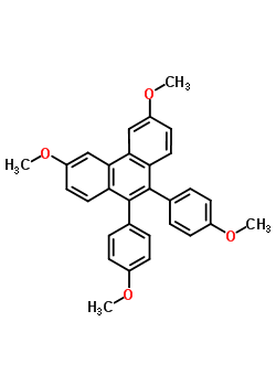 3,6-Dimethoxy-9,10-bis(4-methoxyphenyl)phenanthreneStructure,60223-51-0Structure 3,6-Dimethoxy-9,10-bis(4-methoxyphenyl)phenanthrene Structure,60223-51-0Structure