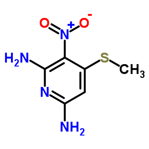 4-(甲基硫代)-3-硝基-2,6-吡啶二胺結(jié)構(gòu)式_60282-77-1結(jié)構(gòu)式