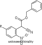 Cyano-(2-nitro-5-trifluoromethyl-phenyl)-acetic acid benzyl ester Structure,605668-92-6Structure