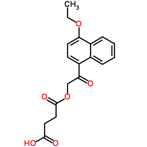 Succinic acid hydrogen 1-(4-ethoxy-1-naphtylcarbonylmethyl) esterStructure,60634-59-5Structure Succinic acid hydrogen 1-(4-ethoxy-1-naphtylcarbonylmethyl) ester Structure,60634-59-5Structure