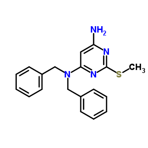 4,6-Pyrimidinediamine,2-(methylthio)-n4,n4-bis(phenylmethyl)-Structure,60755-24-0Structure 4,6-Pyrimidinediamine,2-(methylthio)-n4,n4-bis(phenylmethyl)- Structure,60755-24-0Structure