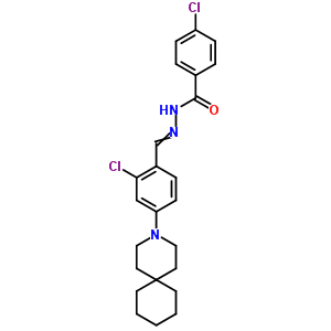 N-[[4-(3-氮雜螺[5.5]-3-十一基)-2-氯-苯基]亞甲基氨基]-4-氯-苯甲酰胺結(jié)構(gòu)式_60948-29-0結(jié)構(gòu)式