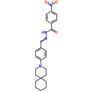 N-[[4-(3-氮雜螺[5.5]-3-十一基)苯基]亞甲基氨基]-4-硝基-苯甲酰胺結構式_60948-34-7結構式