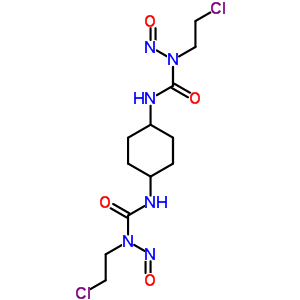 順式-1,4-環(huán)亞己基雙(3-(2-氯乙基)-3-亞硝基脲)結構式_61137-59-5結構式