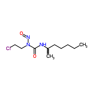 1-(2-氯乙基)-3-(1-甲基己基)-1-亞硝基脲結構式_61137-61-9結構式