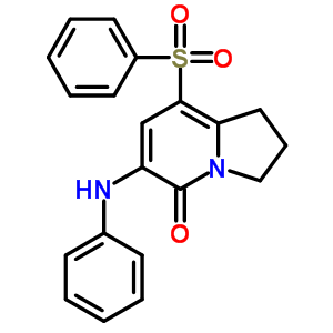 6-Anilino-8-(phenylsulfonyl)-2,3-dihydro-5(1h)-indolizinoneStructure,612065-24-4Structure 6-Anilino-8-(phenylsulfonyl)-2,3-dihydro-5(1h)-indolizinone Structure,612065-24-4Structure