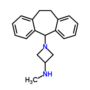 1-[10,11-二氫-5H-二苯并[a,d]環(huán)庚烯-5-基]-N-甲基-3-氮雜啶胺結(jié)構(gòu)式_61450-23-5結(jié)構(gòu)式