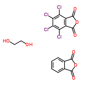 4,5,6,7-Tetrachloro-1,3-isobenzofurandione polymer with 1,2-ethanediol and 1,3-isobenzofurandioneStructure,61630-88-4Structure 4,5,6,7-Tetrachloro-1,3-isobenzofurandione polymer with 1,2-ethanediol and 1,3-isobenzofurandione Structure,61630-88-4Structure