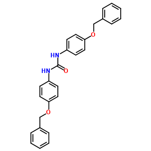 1,3-Bis(4-phenylmethoxyphenyl)ureaStructure,6186-10-3Structure 1,3-Bis(4-phenylmethoxyphenyl)urea Structure,6186-10-3Structure