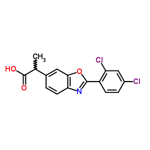 2-(2,4-Dichlorophenyl)-α-methyl-6-benzoxazoleacetic acidStructure,62143-78-6Structure 2-(2,4-Dichlorophenyl)-α-methyl-6-benzoxazoleacetic acid Structure,62143-78-6Structure