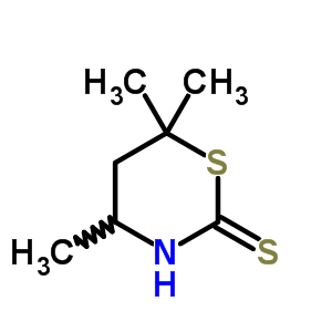 2H-1,3-thiazine-2-thione,tetrahydro-4,6,6-trimethyl-Structure,6268-74-2Structure 2H-1,3-thiazine-2-thione,tetrahydro-4,6,6-trimethyl- Structure,6268-74-2Structure
