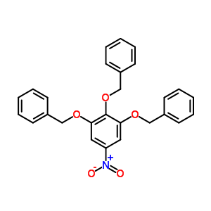 Benzene,5-nitro-1,2,3-tris(phenylmethoxy)-Structure,6274-77-7Structure Benzene,5-nitro-1,2,3-tris(phenylmethoxy)- Structure,6274-77-7Structure