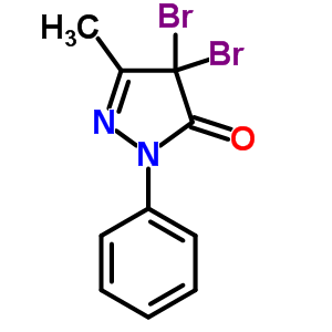 4,4-Dibromo-5-methyl-2-phenyl-pyrazol-3-oneStructure,62947-11-9Structure 4,4-Dibromo-5-methyl-2-phenyl-pyrazol-3-one Structure,62947-11-9Structure