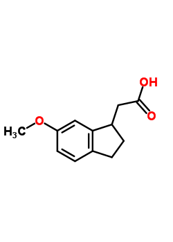 2,3-Dihydro-6-methoxy-1h-indene-1-acetic acidStructure,62956-64-3Structure 2,3-Dihydro-6-methoxy-1h-indene-1-acetic acid Structure,62956-64-3Structure