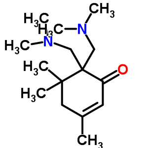 6,6-Bis(dimethylaminomethyl)-3,5,5-trimethyl-cyclohex-2-en-1-oneStructure,6309-35-9Structure 6,6-Bis(dimethylaminomethyl)-3,5,5-trimethyl-cyclohex-2-en-1-one Structure,6309-35-9Structure