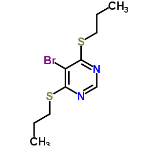 5-溴-4,6-雙(丙基硫代)-嘧啶結(jié)構(gòu)式_6310-03-8結(jié)構(gòu)式