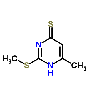 4(3H)-pyrimidinethione, 6-methyl-2-(methylthio)-Structure,6310-04-9Structure 4(3H)-pyrimidinethione, 6-methyl-2-(methylthio)- Structure,6310-04-9Structure