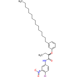 N-(4-chloro-3-nitrophenyl)-2-(3-pentadecylphenoxy)butyramideStructure,63133-97-1Structure N-(4-chloro-3-nitrophenyl)-2-(3-pentadecylphenoxy)butyramide Structure,63133-97-1Structure