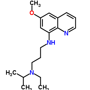 N1-乙基-N3-(6-甲氧基-8-喹啉)-N1-(1-甲基乙基)-1,3-丙二胺鹽酸鹽結(jié)構(gòu)式_6324-22-7結(jié)構(gòu)式