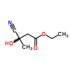 Butyric acid, 3-cyano-3-hydroxy-, ethyl esterStructure,6330-37-6Structure Butyric acid, 3-cyano-3-hydroxy-, ethyl ester Structure,6330-37-6Structure