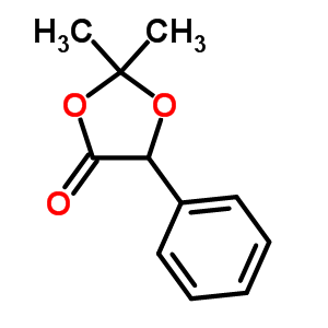 2,2-Dimethyl-5-phenyl-1,3-dioxolan-4-oneStructure,6337-34-4Structure 2,2-Dimethyl-5-phenyl-1,3-dioxolan-4-one Structure,6337-34-4Structure