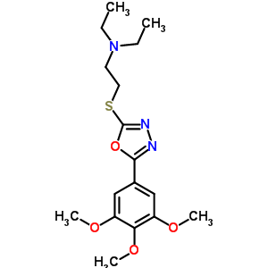 N,N-二乙基-2-[[5-(3,4,5-三甲氧基苯基)-1,3,4-噁二唑-2-基]磺酰基]乙胺結(jié)構(gòu)式_63698-57-7結(jié)構(gòu)式