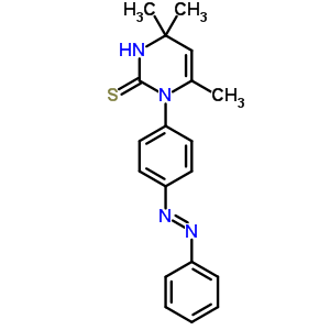 3,4-Dihydro-1-(p-phenylazophenyl)-4,4,6-trimethyl-2(1h)-pyrimidinethioneStructure,63704-51-8Structure 3,4-Dihydro-1-(p-phenylazophenyl)-4,4,6-trimethyl-2(1h)-pyrimidinethione Structure,63704-51-8Structure