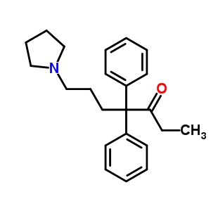 4,4-二苯基-7-(1-吡咯烷基)-3-庚酮結(jié)構(gòu)式_63834-36-6結(jié)構(gòu)式