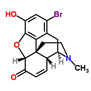 1-Bromo-7,8-didehydro-4,5α-epoxy-3-hydroxy-17-methylmorphinan-6-oneStructure,63868-36-0Structure 1-Bromo-7,8-didehydro-4,5α-epoxy-3-hydroxy-17-methylmorphinan-6-one Structure,63868-36-0Structure