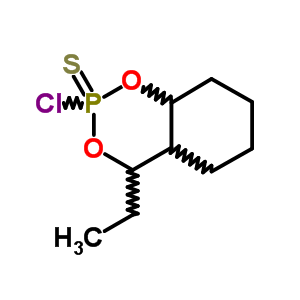 六氫-2-氯-4-乙基-4H-1,3,2-苯并二噁膦 2-硫化物結(jié)構(gòu)式_63886-82-8結(jié)構(gòu)式