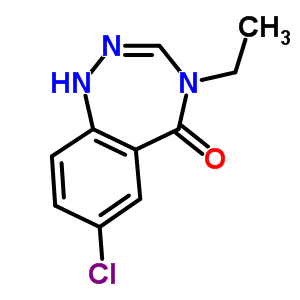 5H-1,2,4-benzotriazepin-5-one,7-chloro-4-ethyl-1,4-dihydro-Structure,63931-70-4Structure 5H-1,2,4-benzotriazepin-5-one,7-chloro-4-ethyl-1,4-dihydro- Structure,63931-70-4Structure